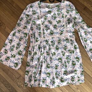 Matilda Jane Bell Sleeve Tunic Top Womens large floral